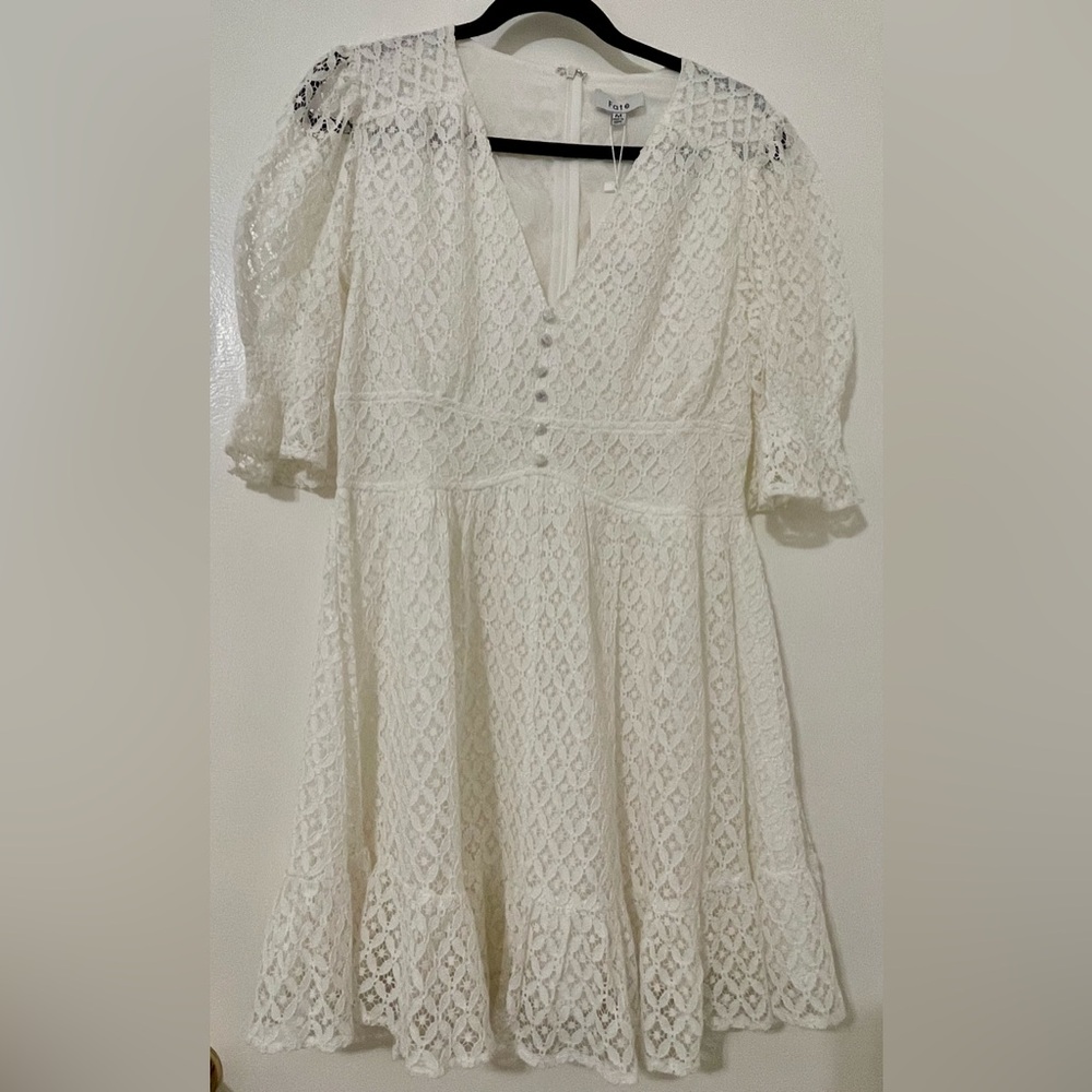Fate Cream Lace Dress